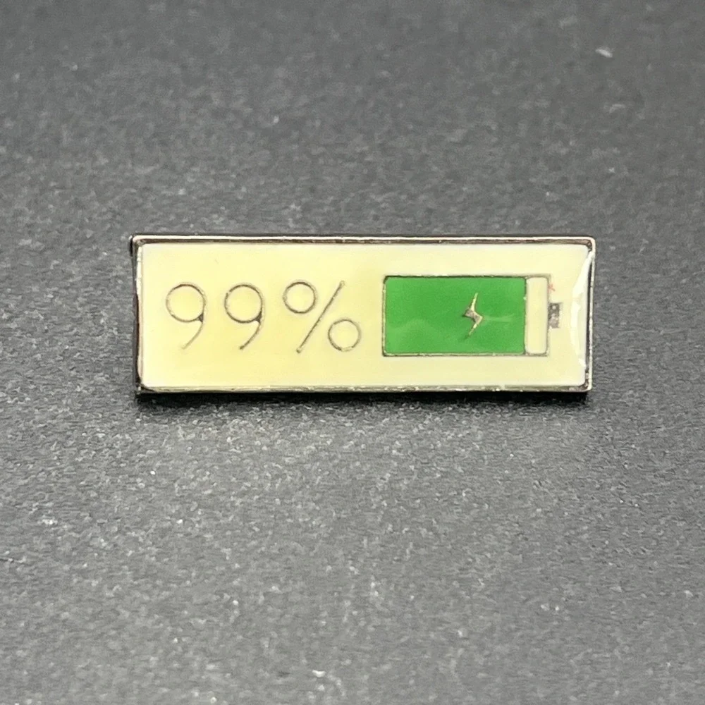 99%‎ Battery Green Lapel Hat Pin